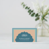  Blauwe Arabische Stijl Islamitische Moslim Visitekaartje (Staand voorkant)