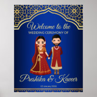 Blauwe Arabische vorst Hindu-koppel Indiaan