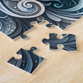 Blauwe Arctische Wolf Legpuzzel (Zijkant)
