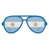 Blauwe Argentijnse vlaggen schoppen zonnebrillen (Voorkant)
