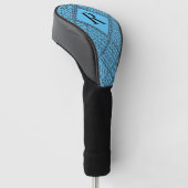 BLAUWE ARGYLE BREI Golf Driver Hoes + Initiaal Golfheadcover (Schuin)