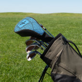 BLAUWE ARGYLE BREI Golf Driver Hoes + Initiaal Golfheadcover (Insitu)