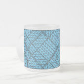BLAUWE ARGYLE BREI Vorstglas Mok (Voorkant links)