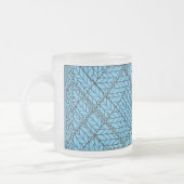 BLAUWE ARGYLE BREI Vorstglas Mok (Links)