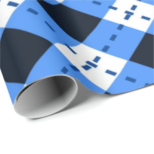Blauwe Argyle Cadeaupapier