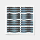 Blauwe Argyle Papieren Servetten | Chic Feest Deco (Voorkant)