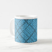 BLAUWE ARGYLE TRUI Witte Mok (Voorkant links)