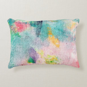 Blauwe artistiek. Witte hedendaagse presentatie. T Accent Kussen