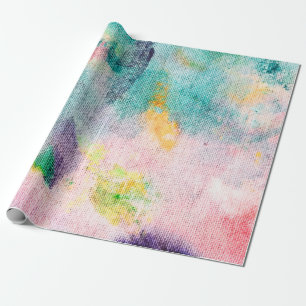 Blauwe artistiek. Witte hedendaagse presentatie. T Cadeaupapier