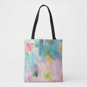 Blauwe artistiek. Witte hedendaagse presentatie. T Tote Bag