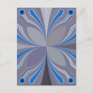 Blauwe Ash Grijs Polka Dot Texture Art Print Briefkaart