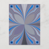 Blauwe Ash Grijs Polka Dot Texture Art Print Briefkaart (Voorkant)