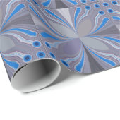 Blauwe Ash Grijs Polka Dot Texture Art Print Cadeaupapier (Rol Hoek)