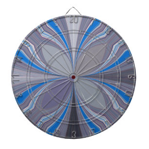 Blauwe Ash Grijs Polka Dot Texture Art Print Dartbord