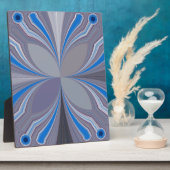 Blauwe Ash Grijs Polka Dot Texture Art Print Fotoplaat (Zijkant)