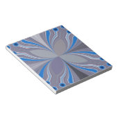 Blauwe Ash Grijs Polka Dot Texture Art Print Notitieblok (Schuin)