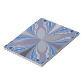 Blauwe Ash Grijs Polka Dot Texture Art Print Notitieblok (Linkerzijde)