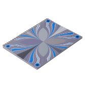 Blauwe Ash Grijs Polka Dot Texture Art Print Notitieboek (Linkerzijde)