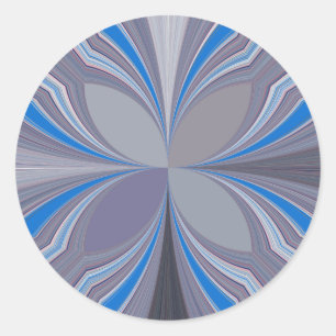 Blauwe Ash Grijs Polka Dot Texture Art Print Ronde Sticker