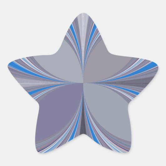 Blauwe Ash Grijs Polka Dot Texture Art Print Ster Sticker (Voorkant)