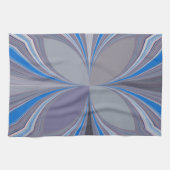 Blauwe Ash Grijs Polka Dot Texture Art Print Theedoek (Horizontaal)