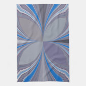 Blauwe Ash Grijs Polka Dot Texture Art Print Theedoek (Verticaal)