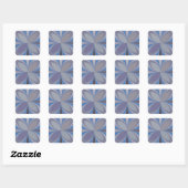 Blauwe Ash Grijs Polka Dot Texture Art Print Vierkante Sticker (Vel)