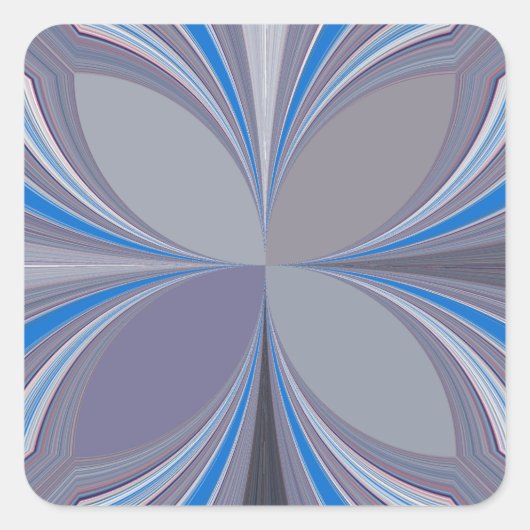 Blauwe Ash Grijs Polka Dot Texture Art Print Vierkante Sticker (Voorkant)