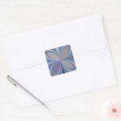 Blauwe Ash Grijs Polka Dot Texture Art Print Vierkante Sticker (Envelop)