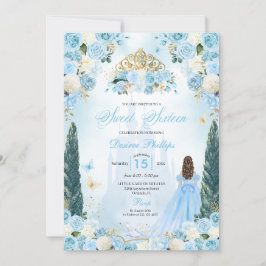 Blauwe Assepoester Sprookje Prinses Zoet Zestien Kaart