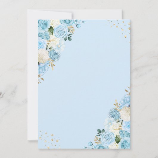 Blauwe Assepoester Sprookje Prinses Zoet Zestien Kaart (Achterkant)