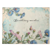 Blauwe Aster Geboorte Bloem September Bloemen Lijs Notitieblok (Voorkant)