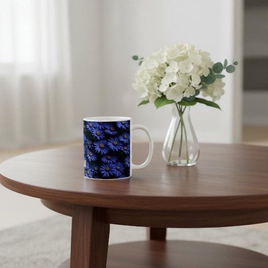 Blauwe Asters patroon Koffiemok