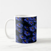 Blauwe Asters patroon Koffiemok (Links)
