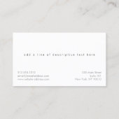 Blauwe Astrologie, Sterren, Planeet Visitekaartje (Achterkant)