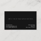 Blauwe Astrologie, Sterren, Planet Black Visitekaartje (Achterkant)