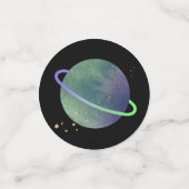 Blauwe astronaut buitenruimtevaart confetti (Kleine voorkant)