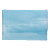 Blauwe Atlantische Oceaan Hemel Wit Pet Golven Kussensloop (Achterkant-Links)