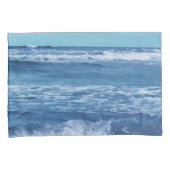 Blauwe Atlantische Oceaan Hemel Wit Pet Golven Kussensloop (Voorkant-Rechts)