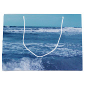 Blauwe Atlantische oceaangolven wolken hemelfoto Groot Cadeauzakje (Voorkant)