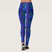 Blauwe atomaire structuur wetenschap leggings (Achterkant)