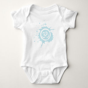 Blauwe AUM Organic Planet Shirten Romper