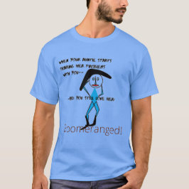 Blauwe "Auntie Love" Lange hoes Boomeranged T-shirt