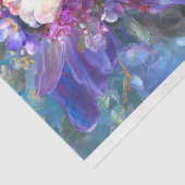 Blauwe Australische papegaai met Floral Crown Deco Tissuepapier (Detail)