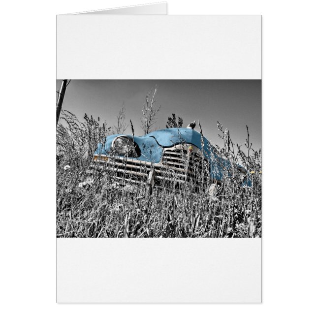  blauwe auto (Voorkant)