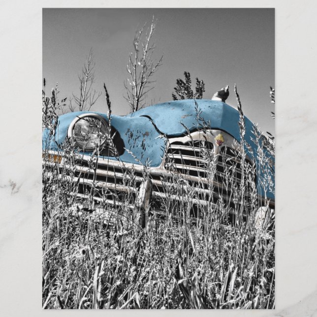  blauwe auto (Voorkant)