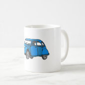 Blauwe auto (2CV) Koffiemok (Voorkant rechts)