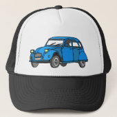 Blauwe auto (2CV) Trucker Pet (Voorkant)