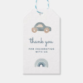 Blauwe Auto Bedankt Label Cadeaulabel (Voorkant)