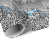 blauwe auto cadeaupapier (Rol Hoek)